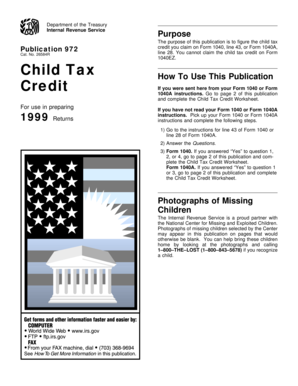 IRS Child Tax Credit Worksheet