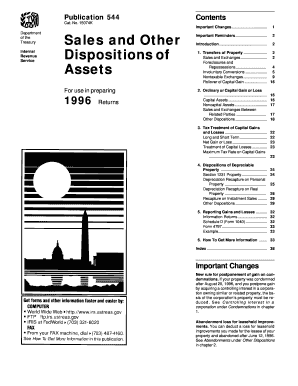 IRS Publication 544 Capital Gains and Losses