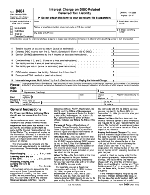 IRS Form 8404