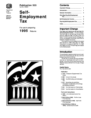 IRS Publication 533 Self-Employment Tax Guide