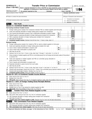 Schedule P (Form 1120-FSC) 1994