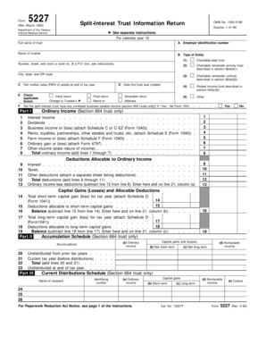 Form 5227 Split-Interest Trust Information Return