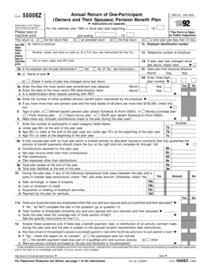 Form 5500EZ Annual Return