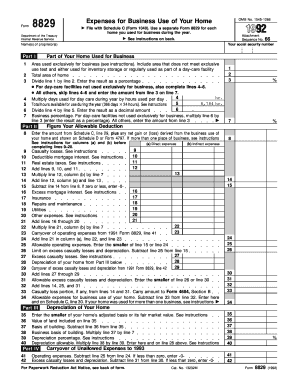 IRS Form 8829