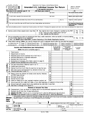 IRS Form 1040X