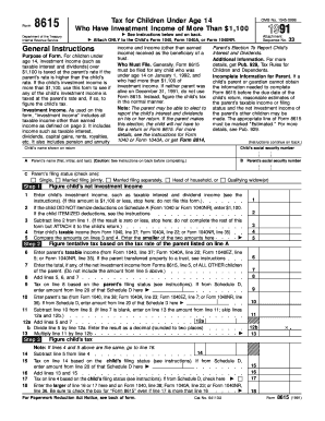 IRS Form 8615