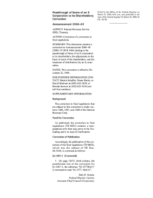 IRS Correction to Final Regulations