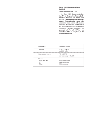 IRS Form 8023 Replacement
