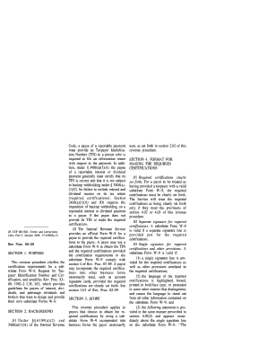 IRS Form W-9 Certification Requirements