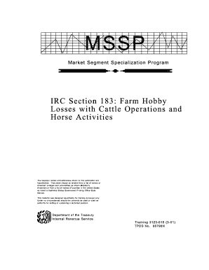 IRC Section 183 Farm Hobby Losses Guide