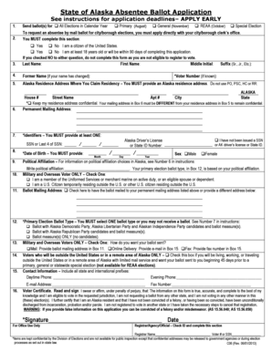Alaska Absentee Ballot Application