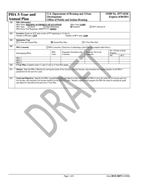 HUD-50075 5-Year and Annual Plan