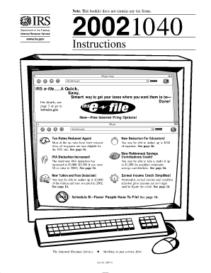 IRS Tax Instructions Booklet