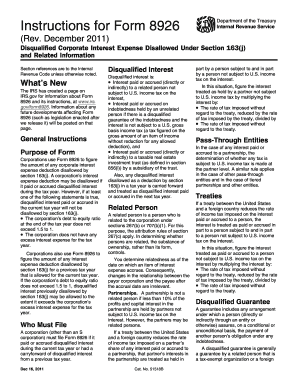 IRS Form 8926 Instructions