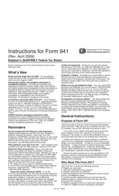 Form 941 Instructions