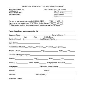 Guarantor Application Form