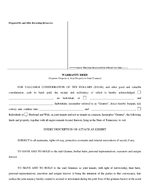 Tennessee Warranty Deed