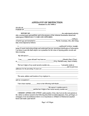 Domicile certificate affidavit format - affidavit of distinction form