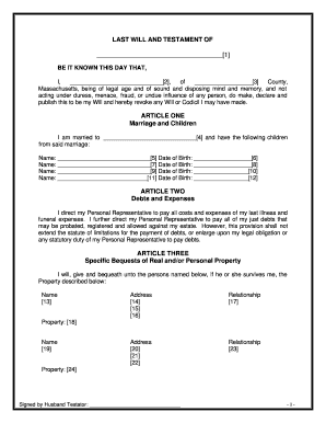 Massachusetts Mutual Wills Package with Last Wills and Testaments for Married Couple with Minor Children