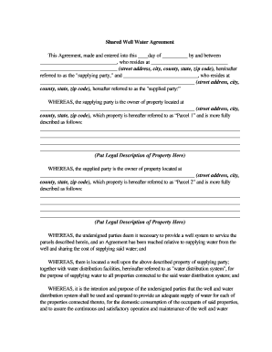 Agreement format pdf - shared well agreement
