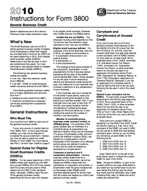 Instructions for Form 3800