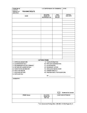 US Department of Commerce Form CD-15
