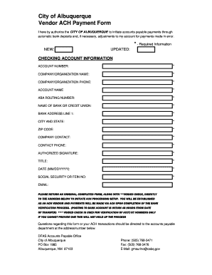 ach enrollment form template