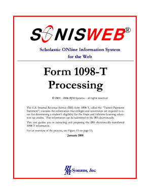 IRS 1098-T Tuition Statement