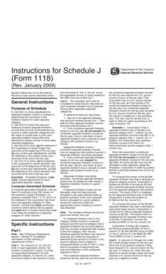 Instructions for Schedule J (Form 1118)