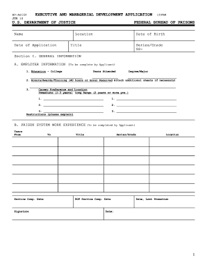 Executive and Managerial Development Application