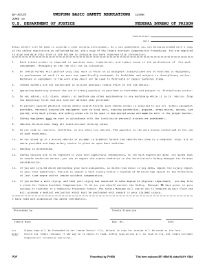 Uniform Basic Safety Regulations Form