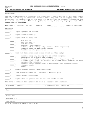 HIV Counseling Documentation Form