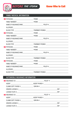 Emergency Contact Information Form