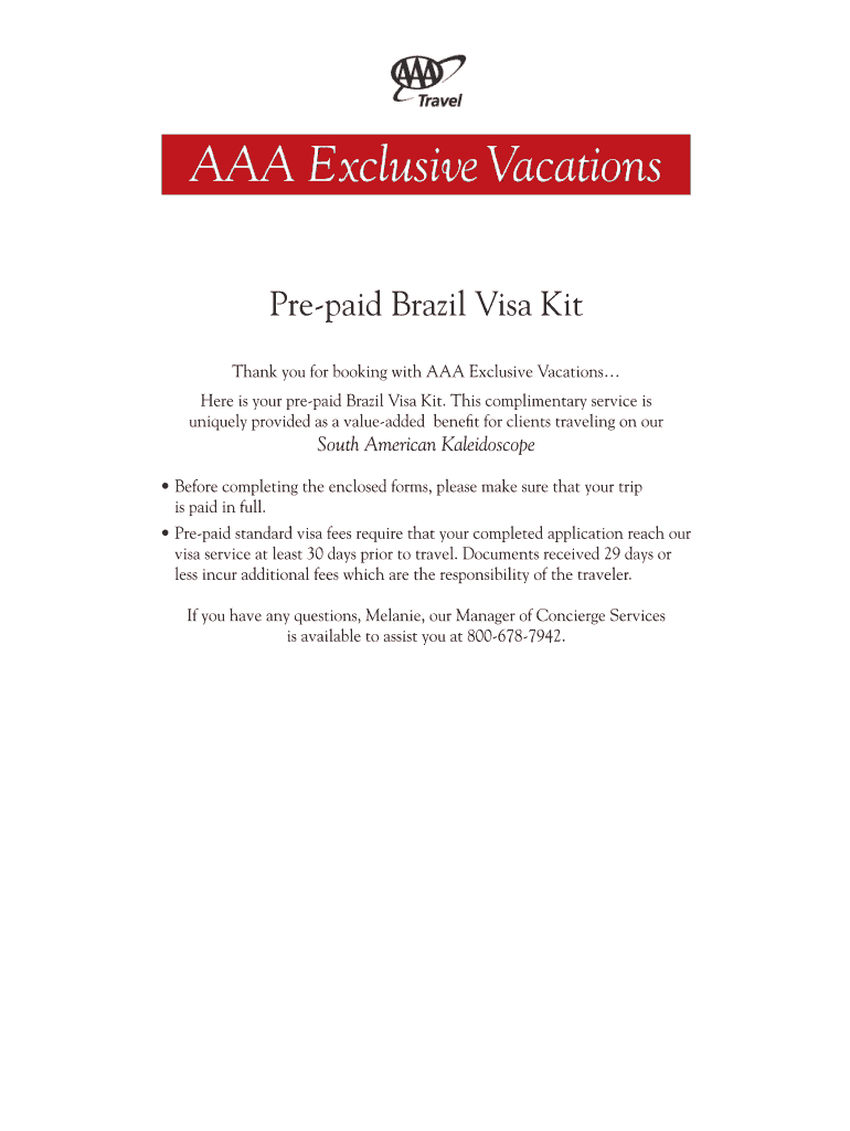 Important passport and visa information for visiting brazil - AAA Preview on Page 1