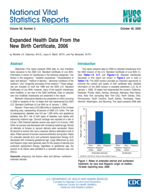 US Standard Certificate of Live Birth