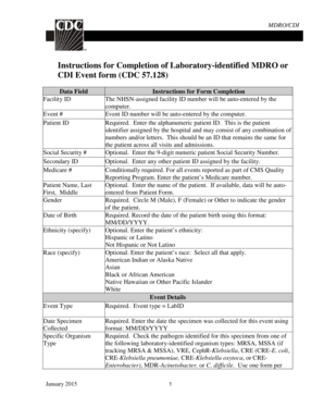 CDC 57.128 MDRO/CDI Event Form