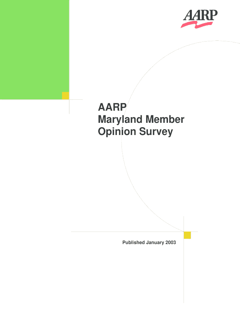 AARP Maryland Member Opinion Survey Demographics and Reference - assets aarp Preview on Page 1