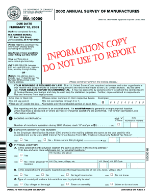 2002 Annual Survey of Manufactures
