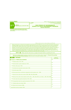 US Census Bureau Form F-33