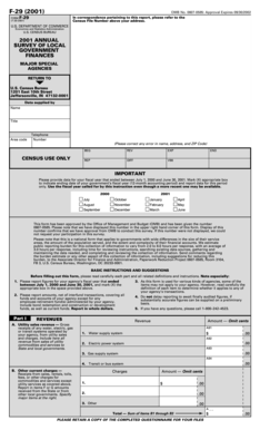 2001 Annual Survey of Local Government Finances