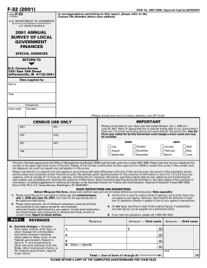 2001 Annual Survey of Local Government Finances