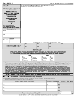 2001 Annual Survey of Local Government Finances