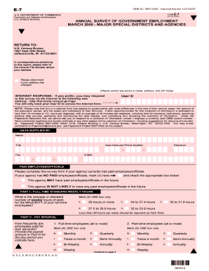 US Census Bureau Form E-7