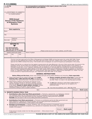 US Census Bureau F-13 Form