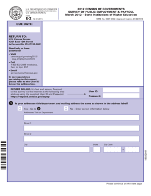 2012 Census of Governments Survey Form