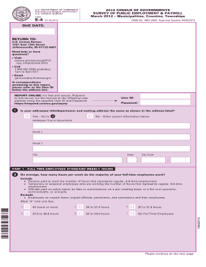2012 Census of Governments Survey Form