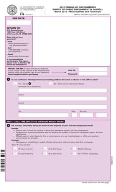 2012 Census of Governments Survey Form