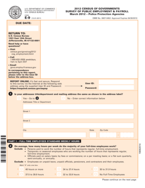 2012 Census of Governments Survey Form
