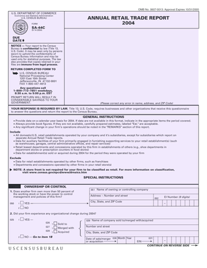 US Census Bureau Annual Retail Trade Report