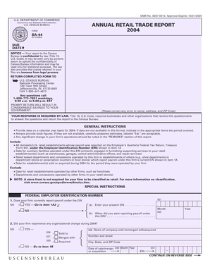 US Census Bureau Annual Retail Trade Report
